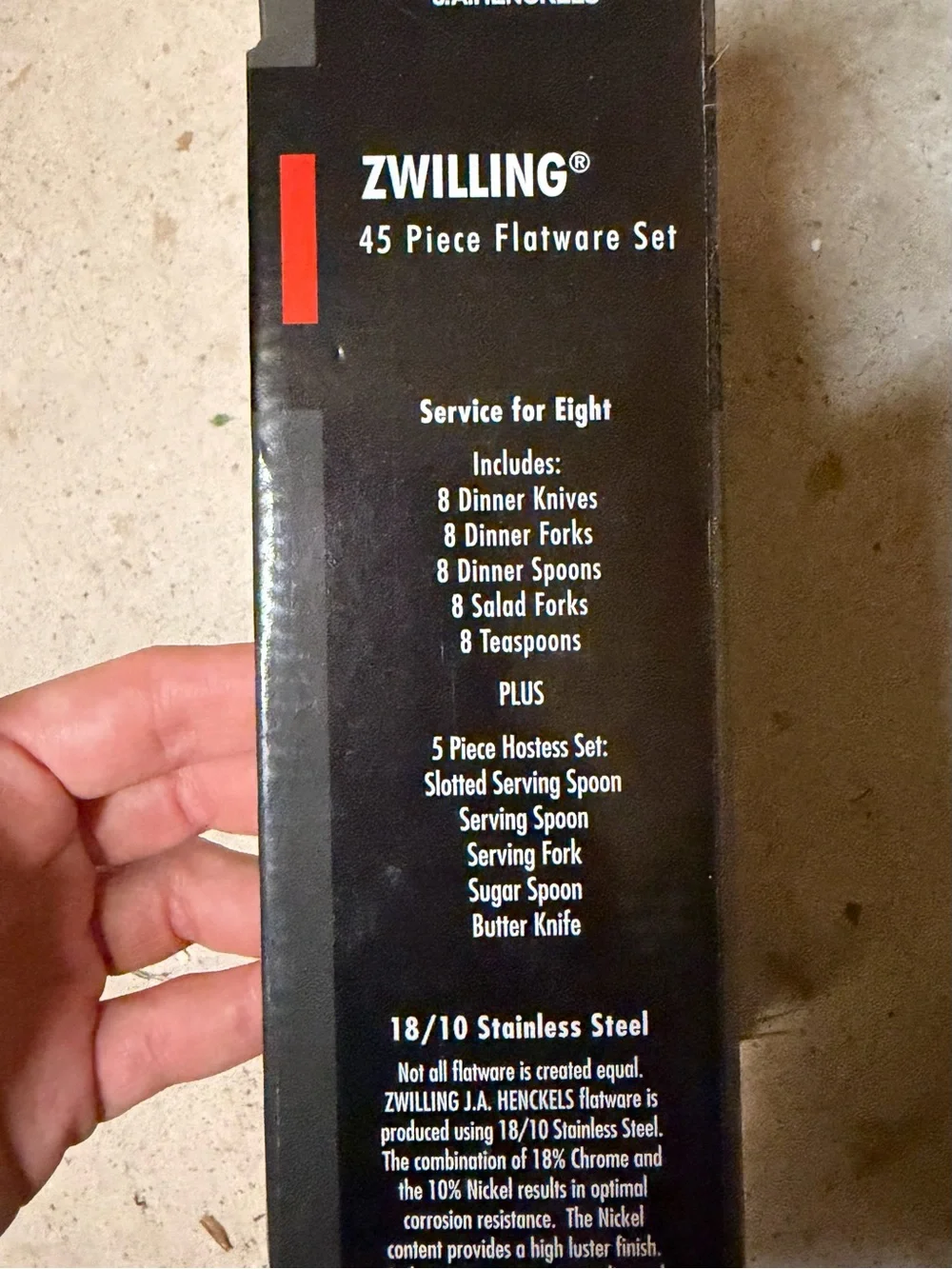 ZWILLING J.A. HENCKELS Opus 45pc 18/10 Stainless Flatware Set, 8